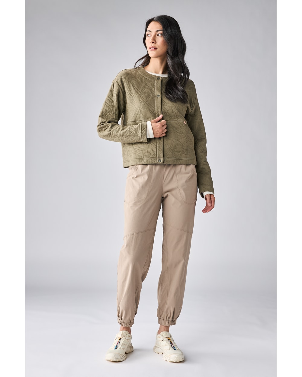 Indyeva Women's Desen Cardigan - Deepmoss - front open