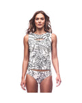 Indyeva Joki Hematite Botanical rash guard front