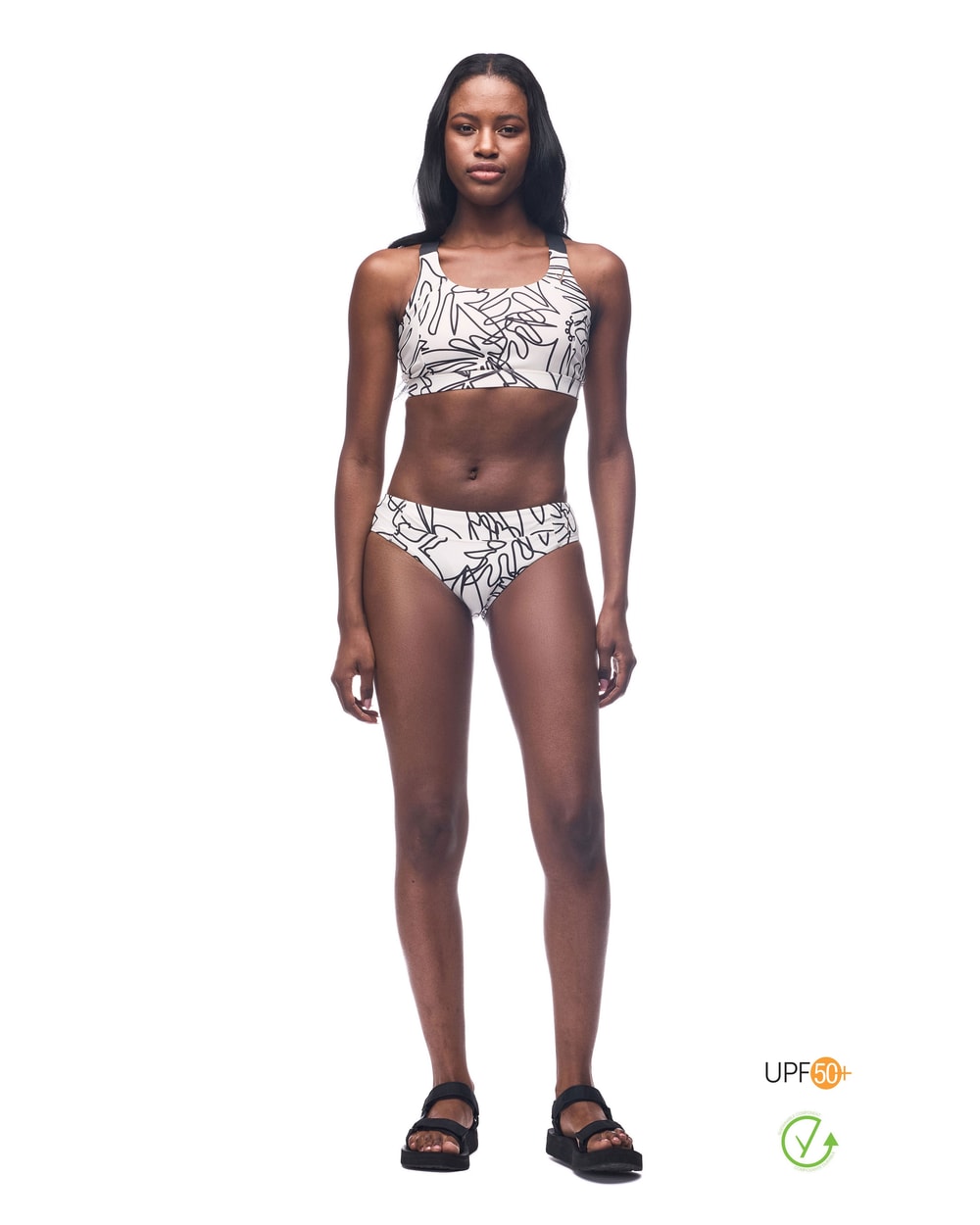 Indyeva Peka II Hematite Botanical swim bottom front