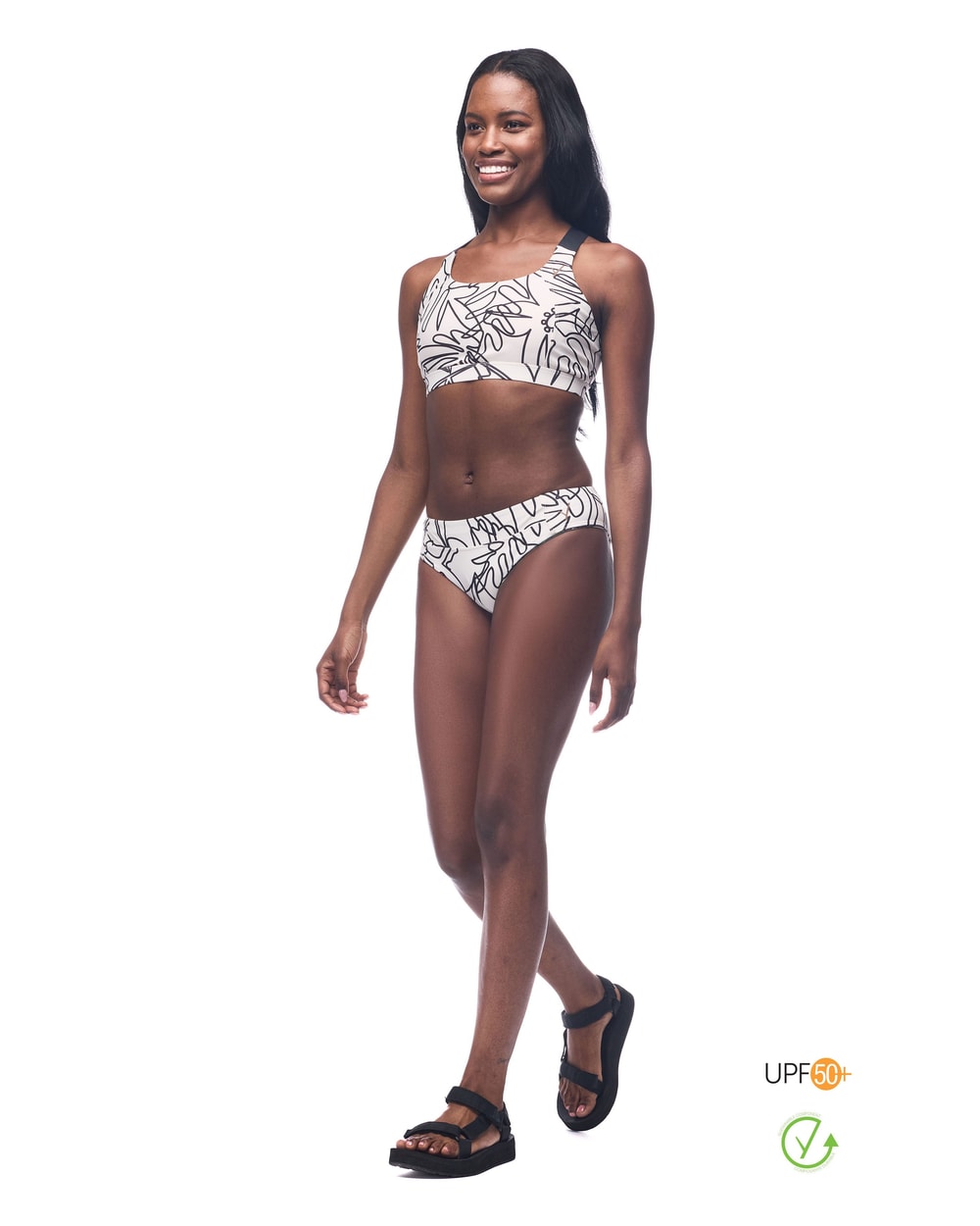 Indyeva Peka II Hematite Botanical swim bottom side
