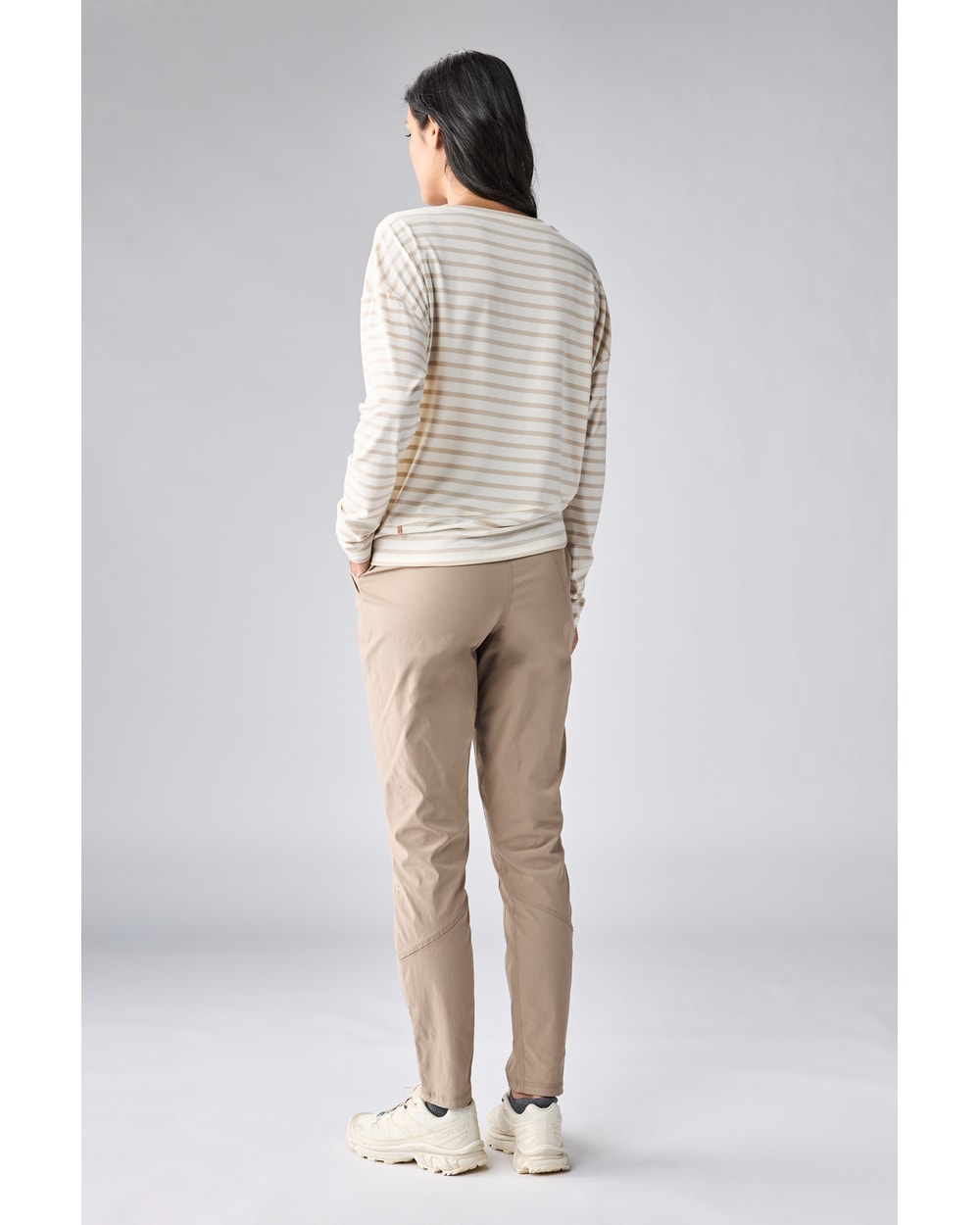 Indyeva Women's Veloz II Long Sleeve Shirt - Breeze Ponze Stripe - back