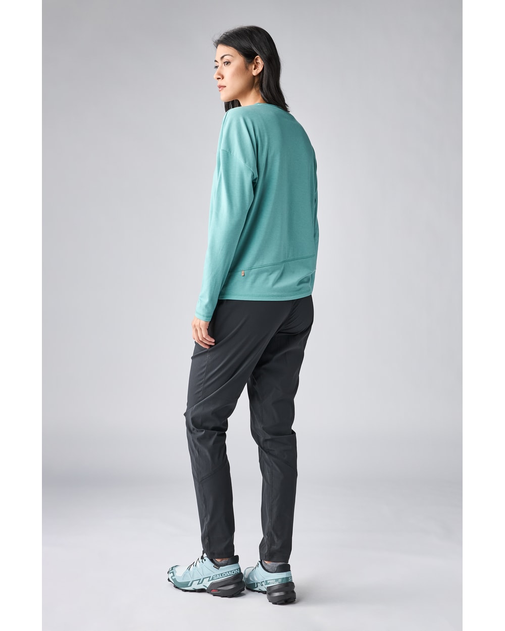 Indyeva Women's Veloz II Long Sleeve Shirt - Aquafrost - back