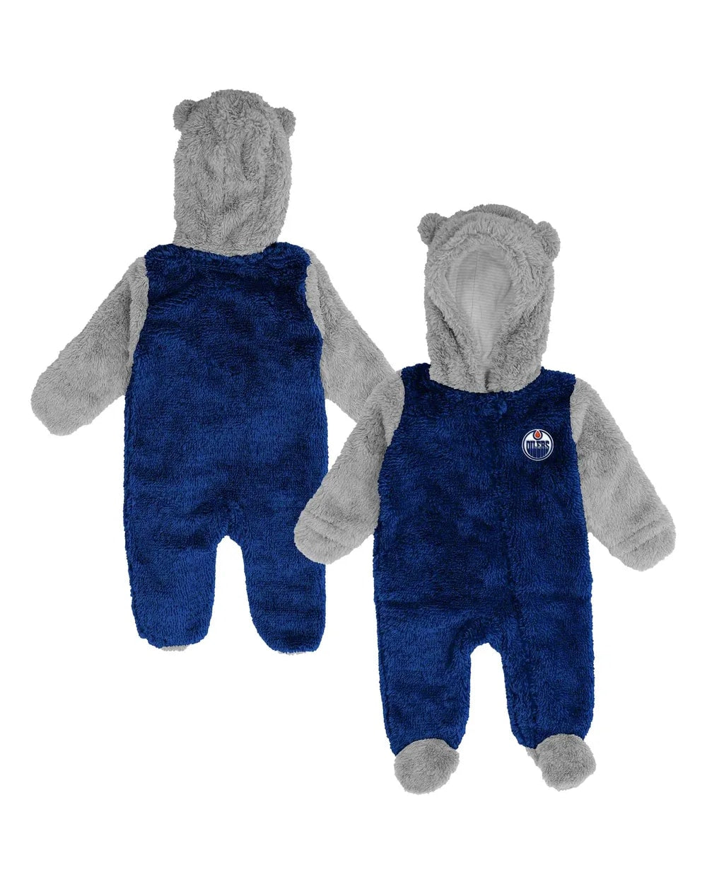 Infant Edmonton Oilers Game Nap Teddy Fleece Bunting Full-Zip