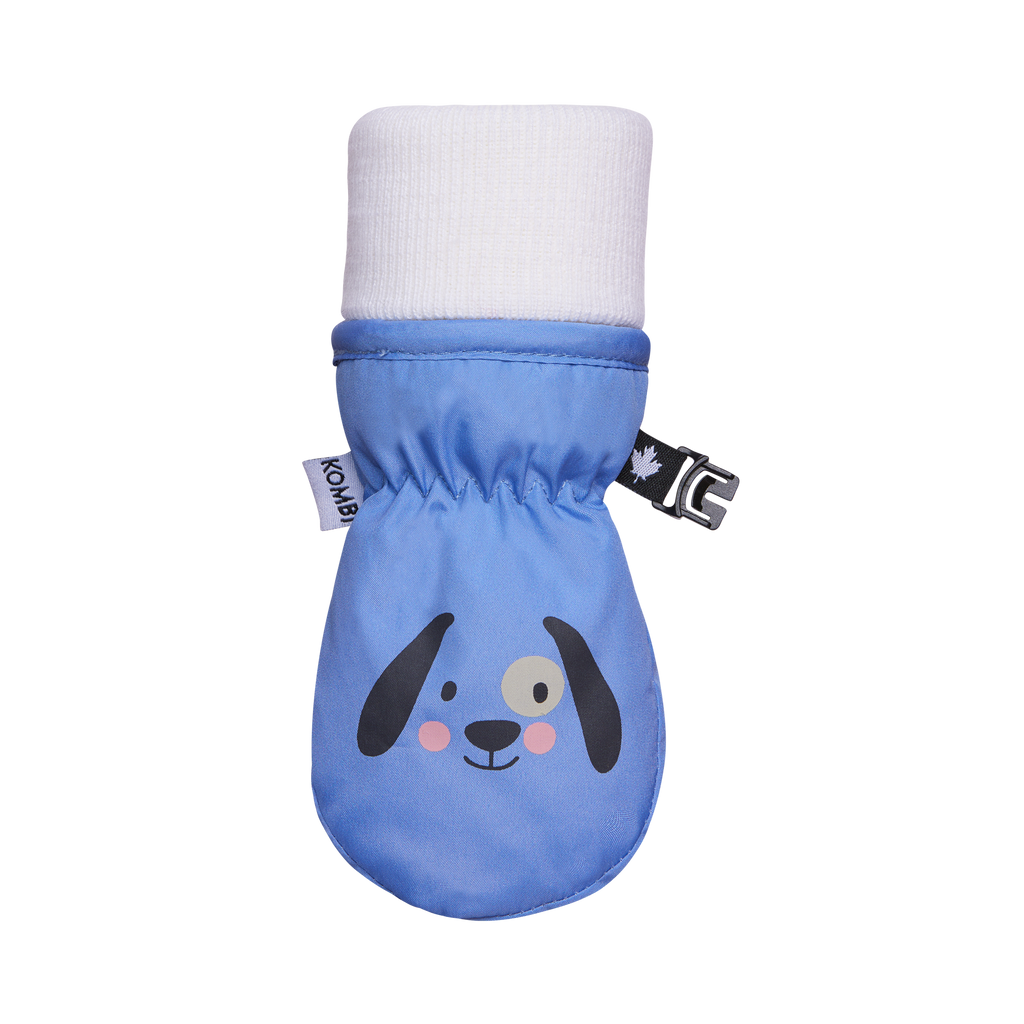 Kombi Baby Animal Mitt in Silky Blue - front