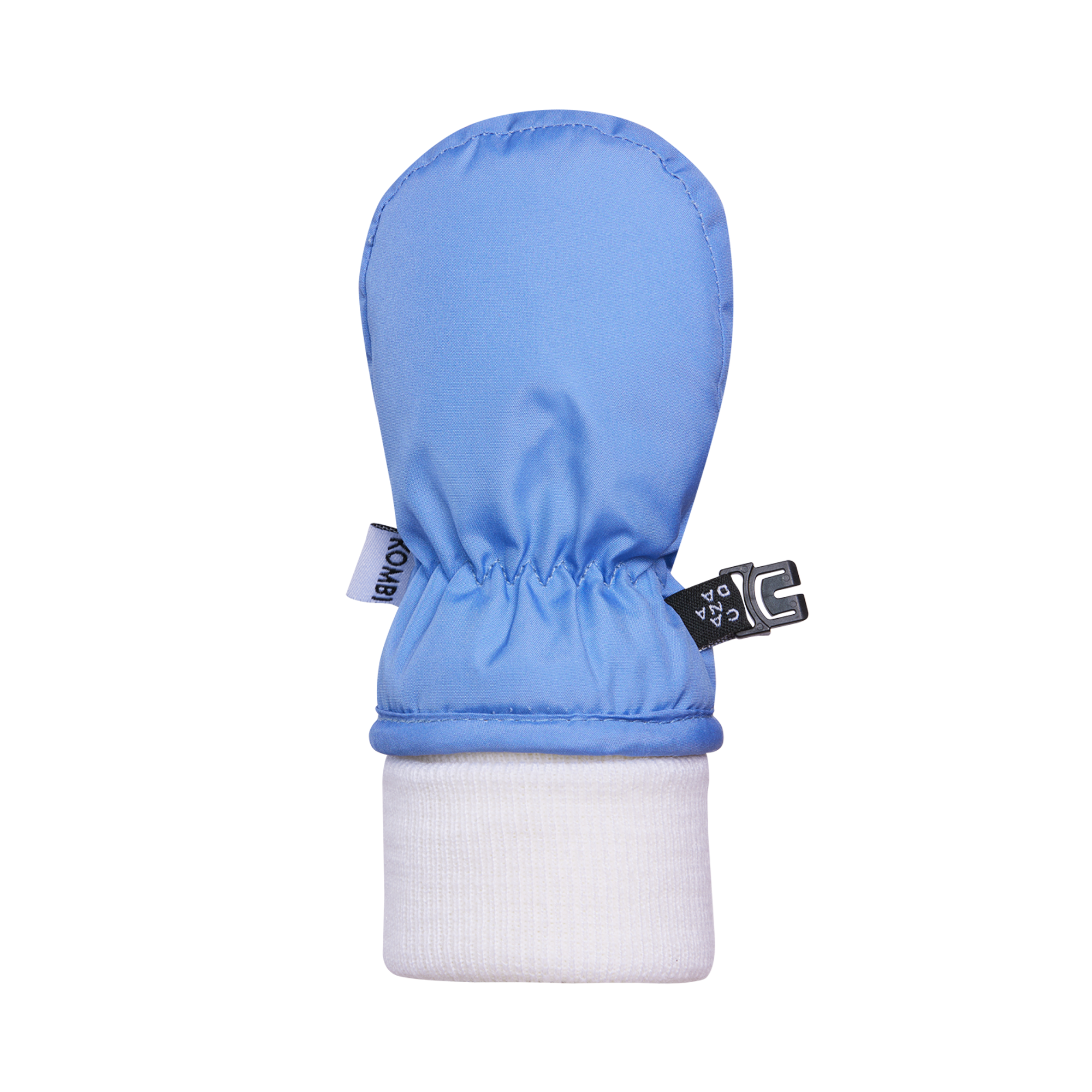 Kombi Baby Animal Mitt in Silky Blue - cuff detail