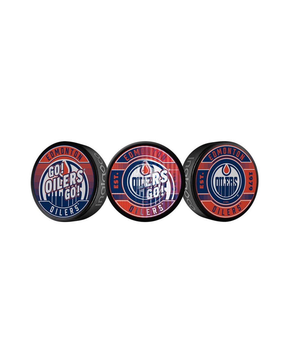 Inglasco Edmonton Oilers Lenticular Design Puck