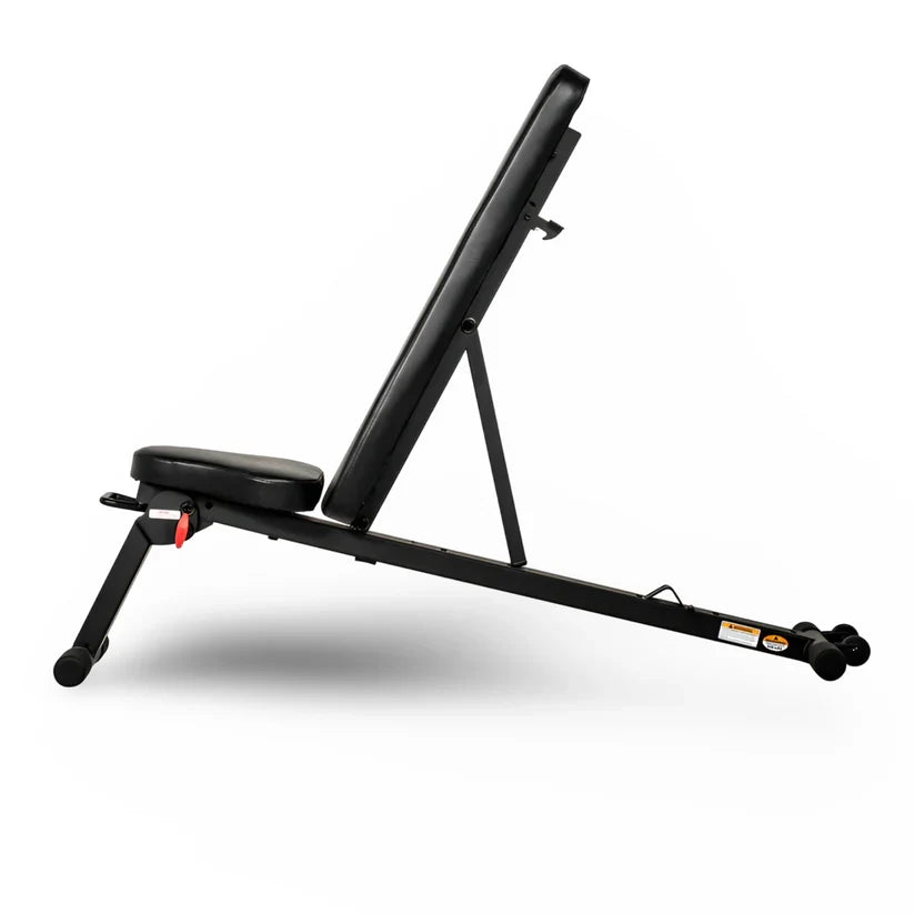 Centr FLB2 Folding Adjustable Bench - side view, upright incline