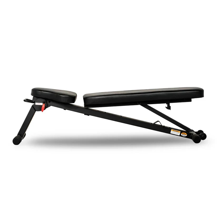 Centr FLB2 Folding Adjustable Bench - side view, decline
