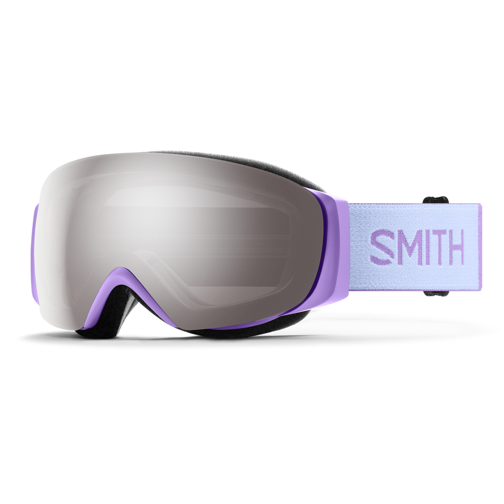 Smith Women's I/O Mag S Goggle in Light Lavender with ChromaPop Sun Platinum Mirror lens - three-quarter