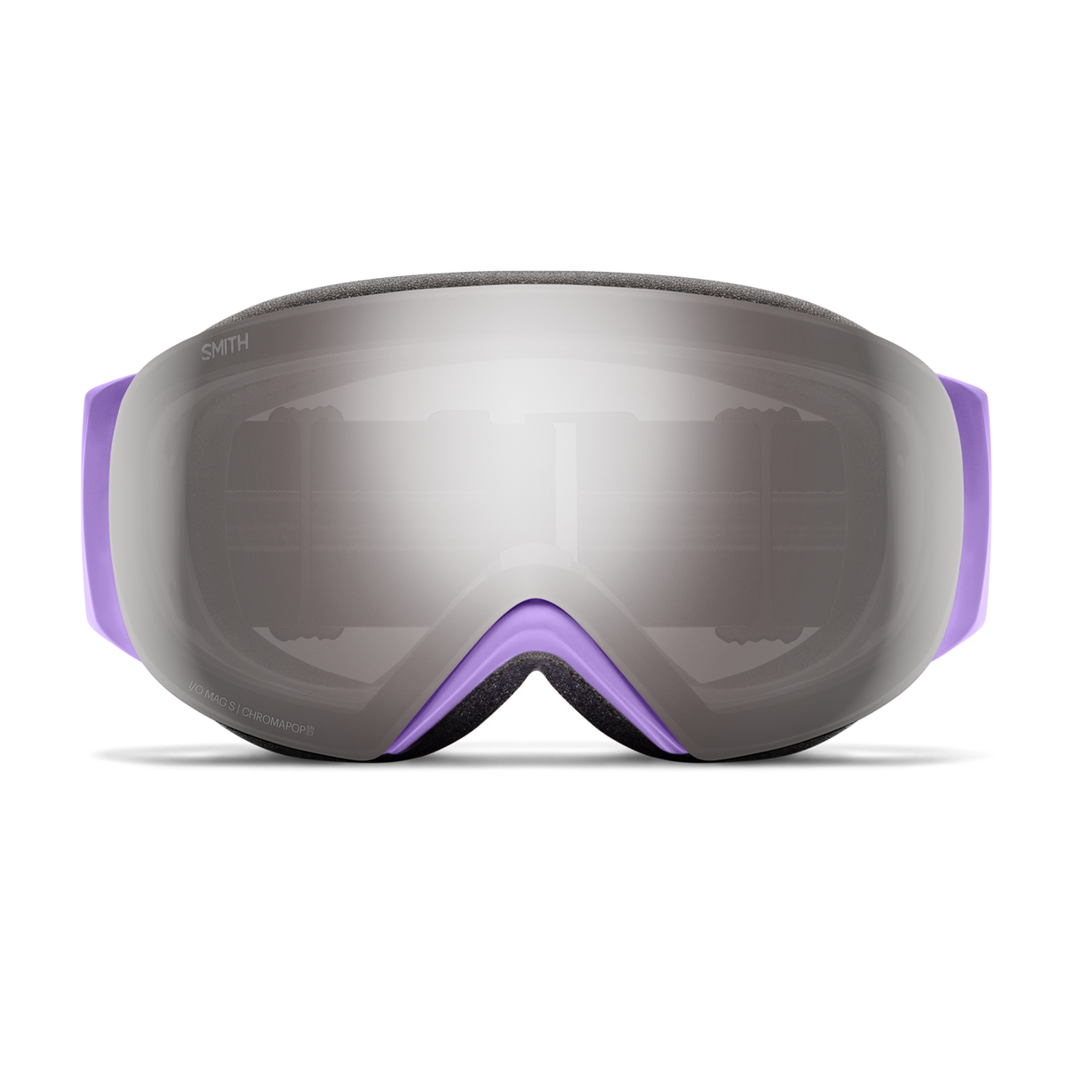 Smith Women's I/O Mag S Goggle in Light Lavender with ChromaPop Sun Platinum Mirror lens - front