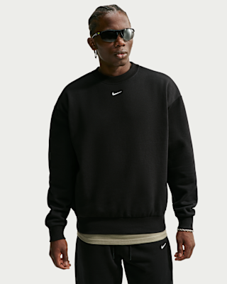 Nike Solo Fleece Crew-Neck Sweatshirt - Black, back
