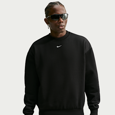 Nike Solo Fleece Crew-Neck Sweatshirt - Black, front