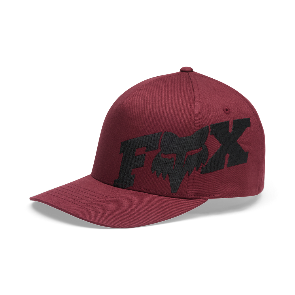 Fox F Head X Flexfit Hat - Dark Maroon - side