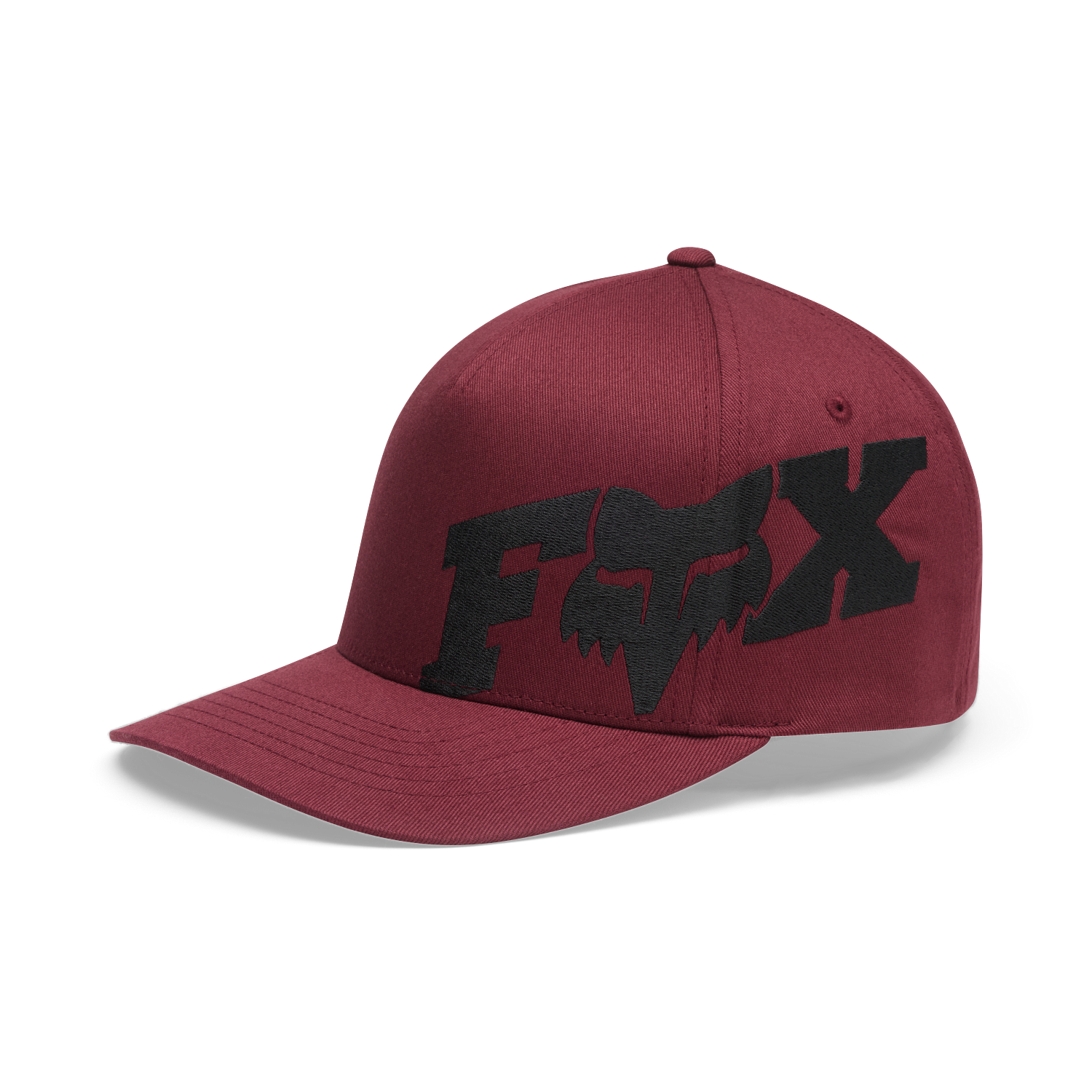 Fox F Head X Flexfit Hat - Dark Maroon - side