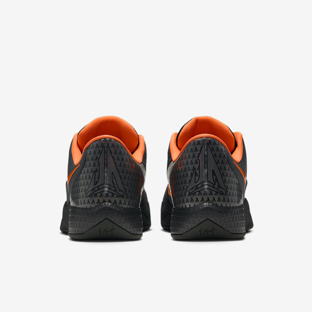Nike Men's Ja Twelve Time Basketball Shoes - Black/Iron Grey/Dark Smoke Grey/Total Orange, heel view
