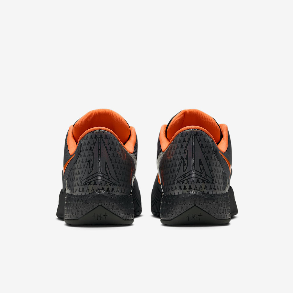 Nike Men's Ja Twelve Time Basketball Shoes - Black/Iron Grey/Dark Smoke Grey/Total Orange, heel view