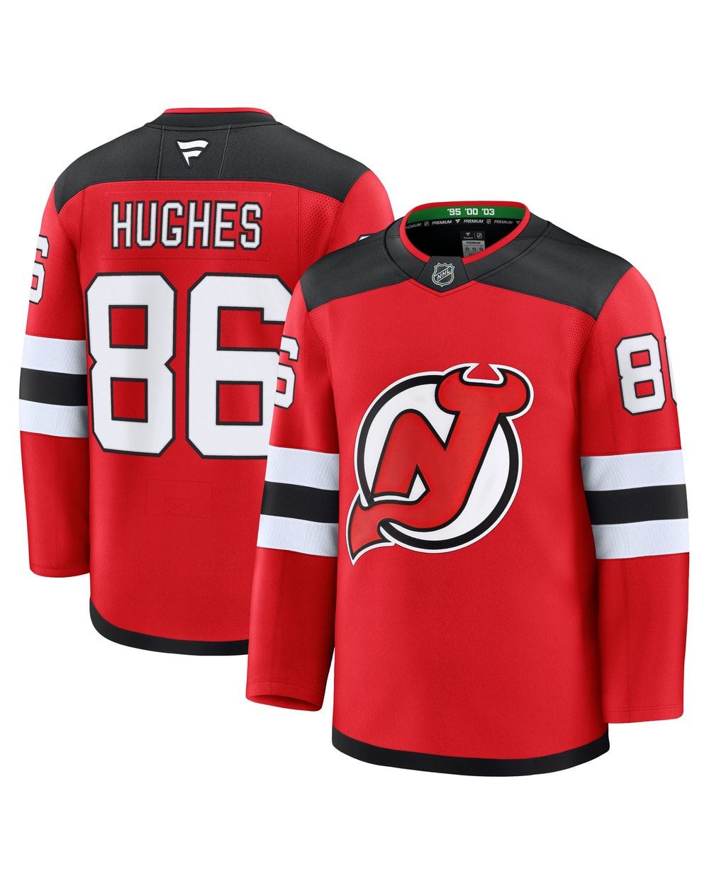 Fanatics New Jersey Devils Jack Hughes Home Premium Jersey