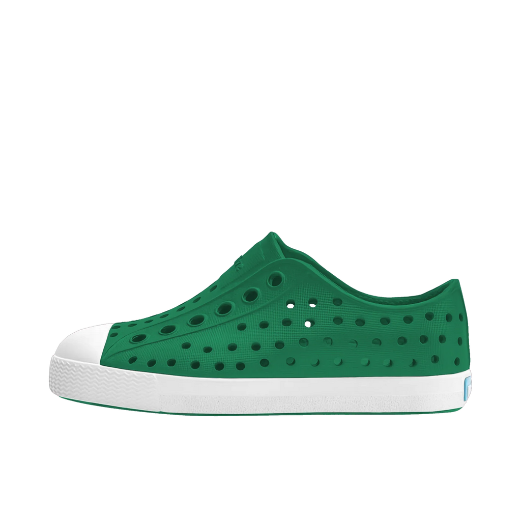 Native Child Jefferson Shoes - Hunter Green/Shell White - side profile