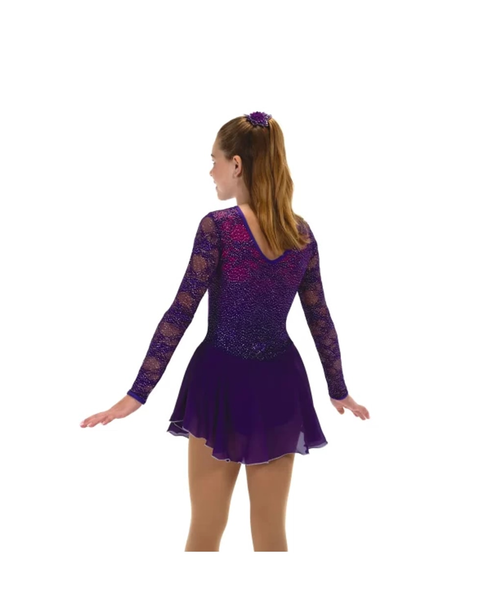 Jerrys Skating World Amethyst Rose Dress