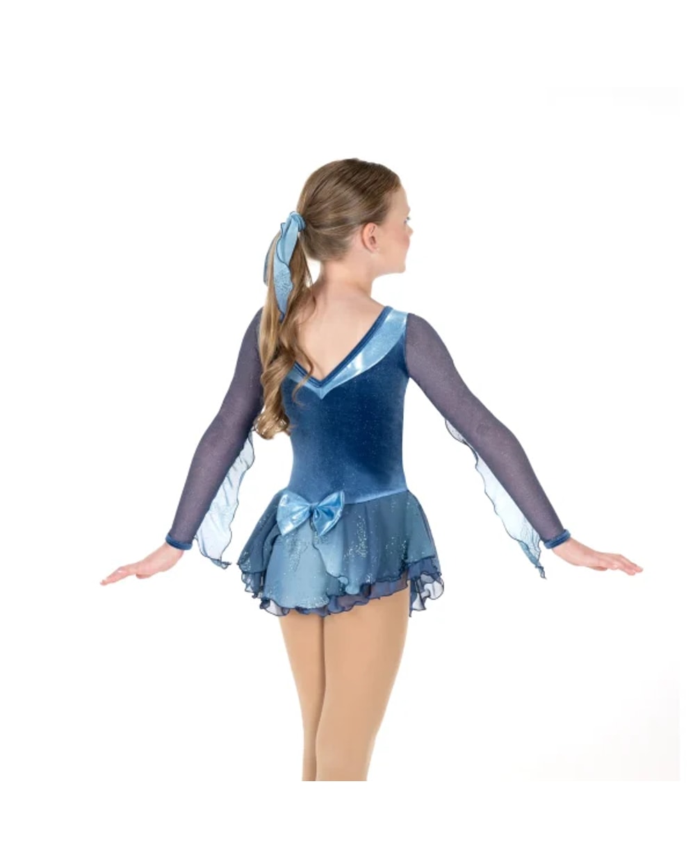 Jerrys Skating World Butterfly Blue Dress