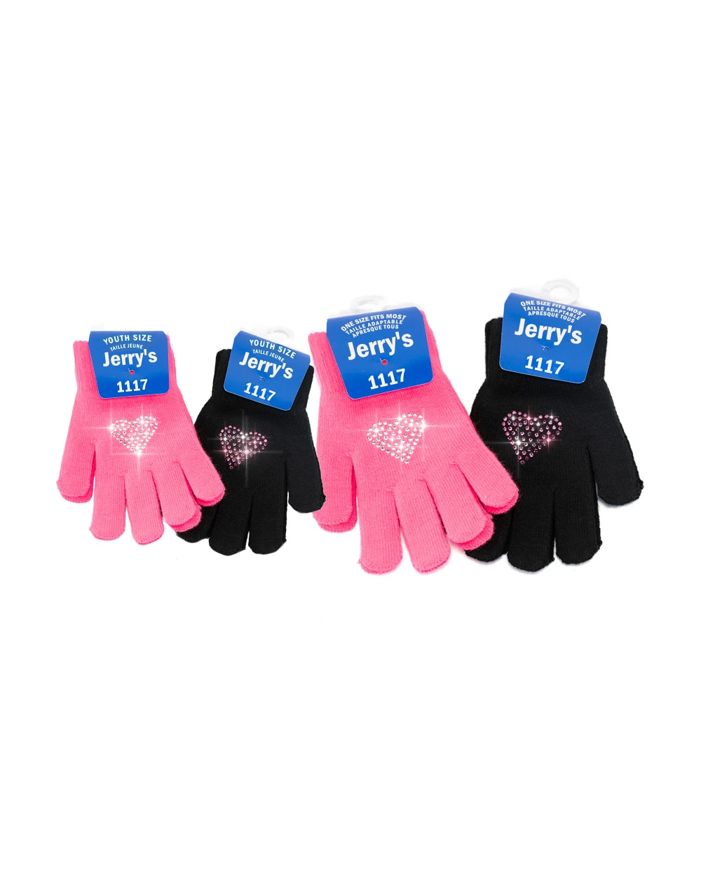 Jerrys Skating World Crystal Heart Mini Gloves