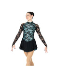 Jerrys Skating World Lady Luck Dress - Jade/Black Lace