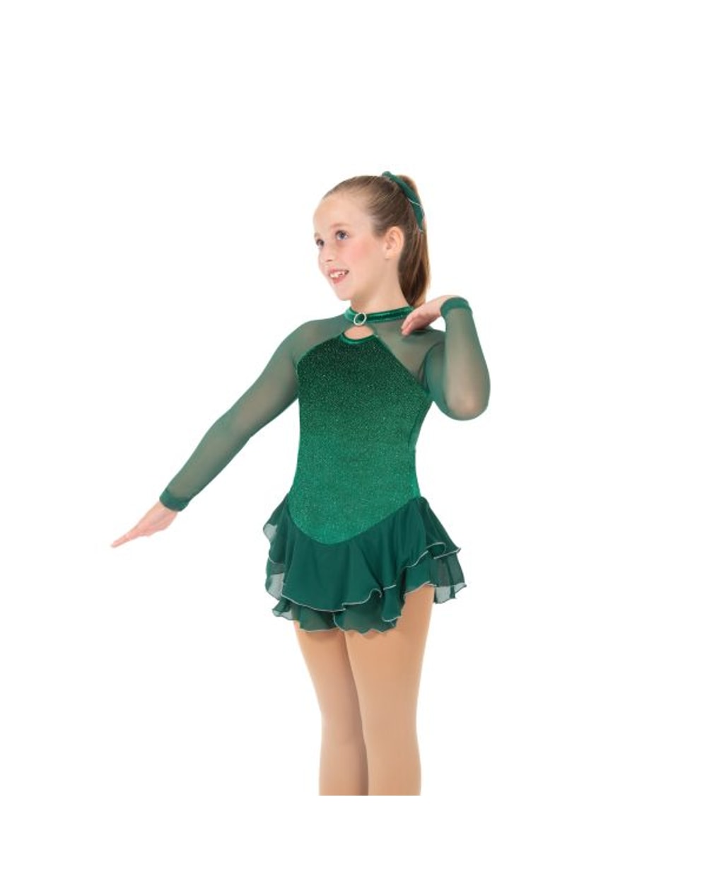 Jerrys Skating World Shimmer Dress - Emerald Green