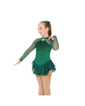 Jerrys Skating World Shimmer Dress - Emerald Green
