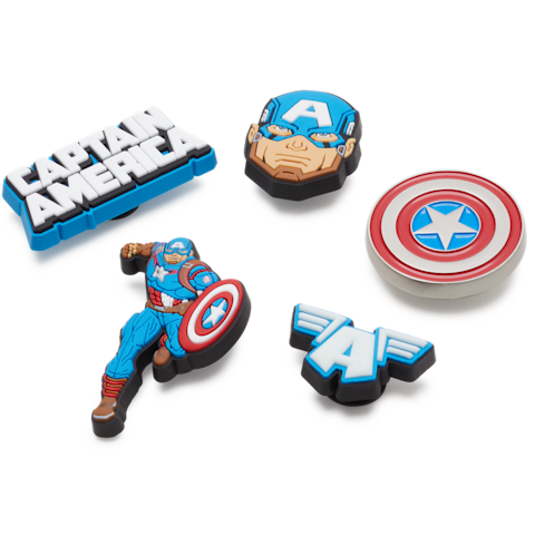 Crocs Captain America Jibbitz Charms - 5 Pack