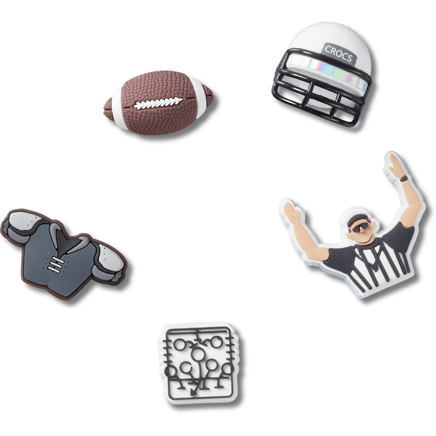 Crocs Football Team Jibbitz Charms - 5 Pack