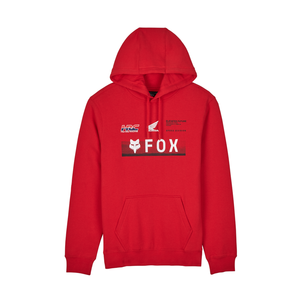 Fox x Honda Pullover Hoodie Flame Red front