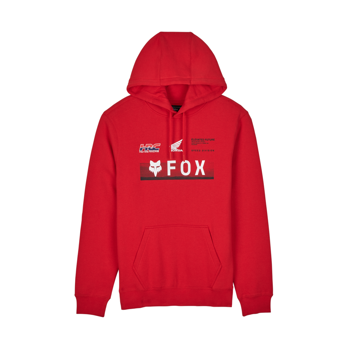 Fox x Honda Pullover Hoodie Flame Red front