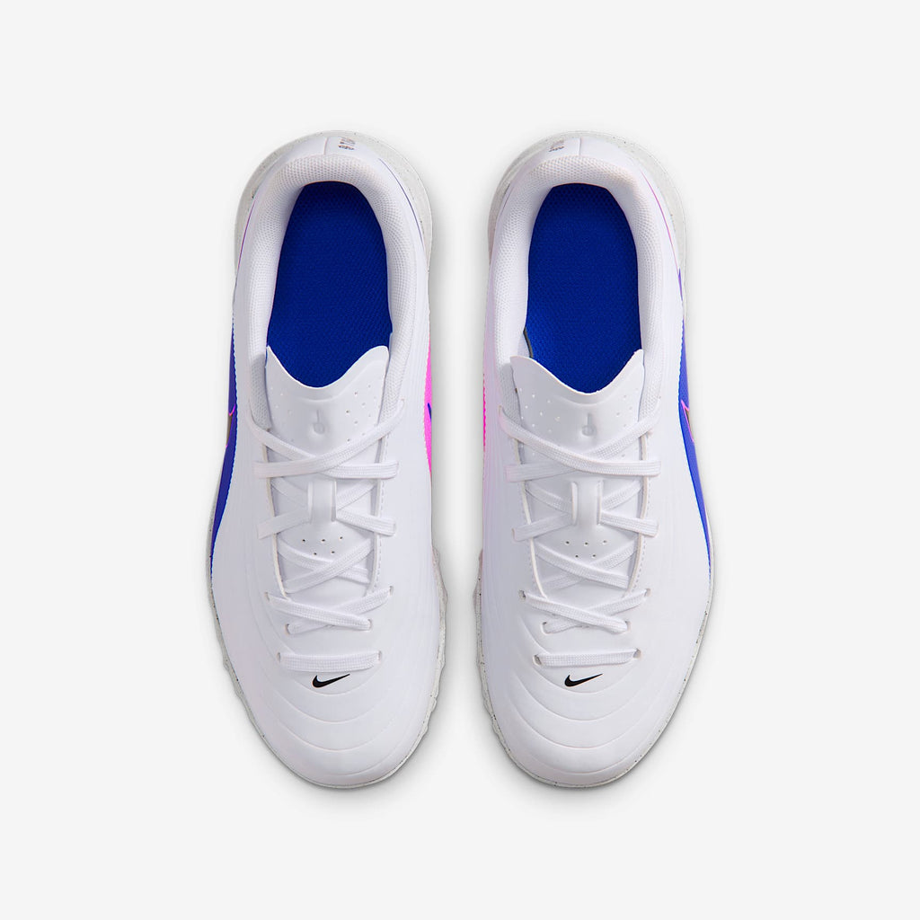 Nike Jr. Tiempo Maestro Club Turf Soccer Shoes - White/Racer Blue/Pink Blast/Black - view 4