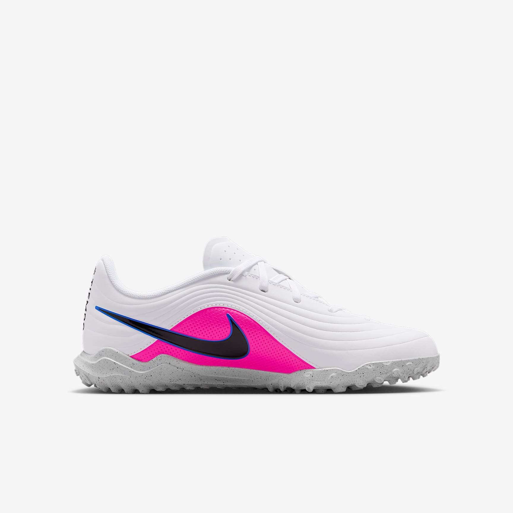 Nike Jr. Tiempo Maestro Club Turf Soccer Shoes - White/Racer Blue/Pink Blast/Black - view 3