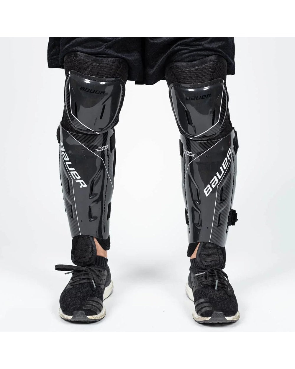 Junior Bauer S18 Pro ST Shin Guards, on-model view