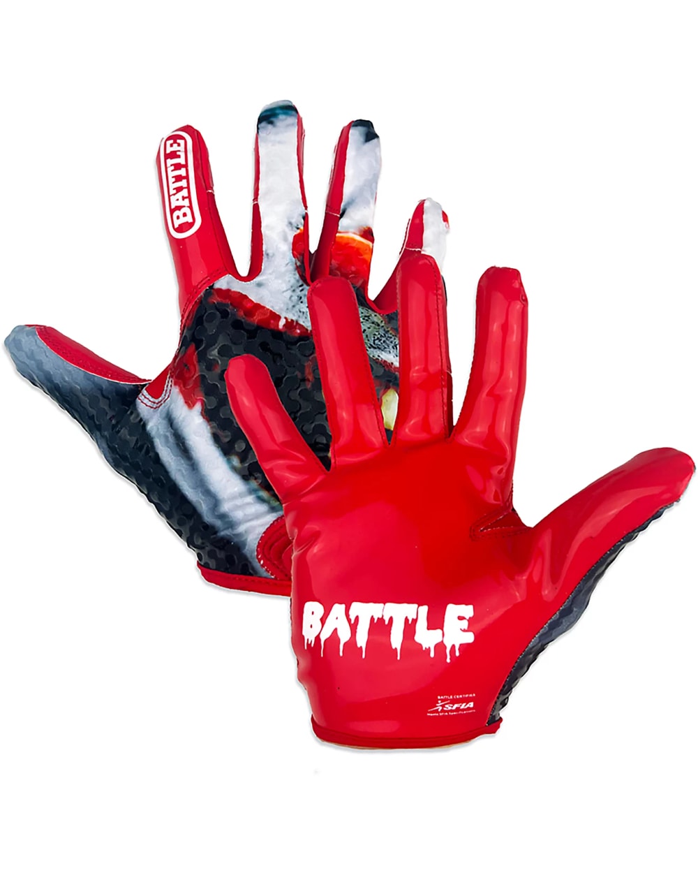 Battle Junior Chameleon Grin Receiver Football Gloves