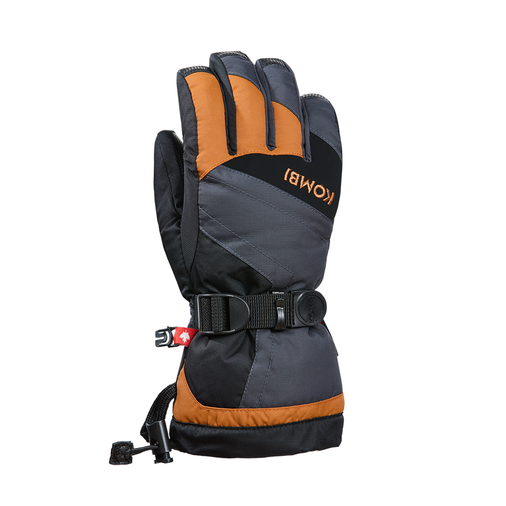 Kombi The Original Junior Glove - CHAMOIS WITH ASPHALT - front