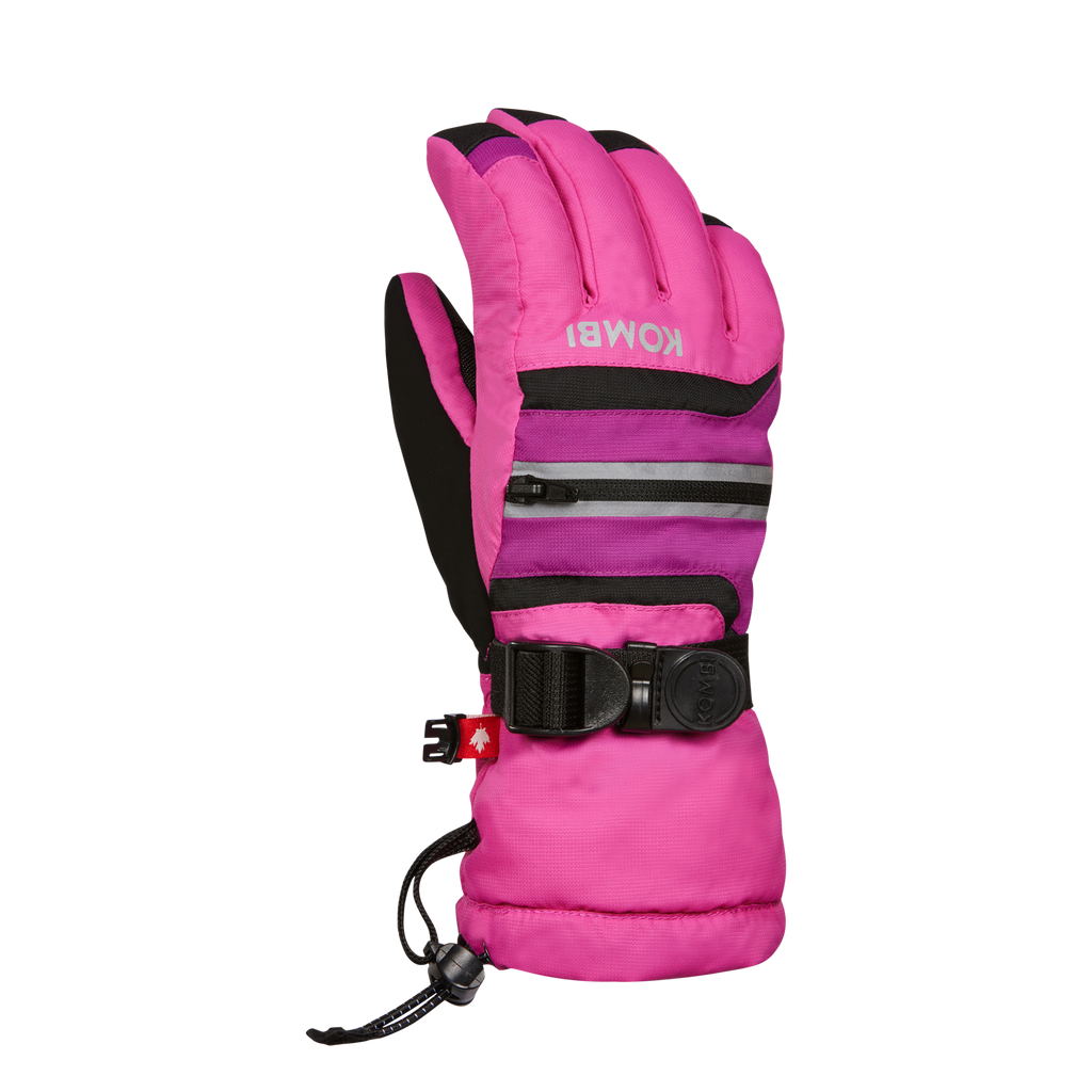 Kombi Yolo Primaloft Glove - FUCHSIA FEDORA WITH MICRO CHIP AND ORCHID PETAL - front