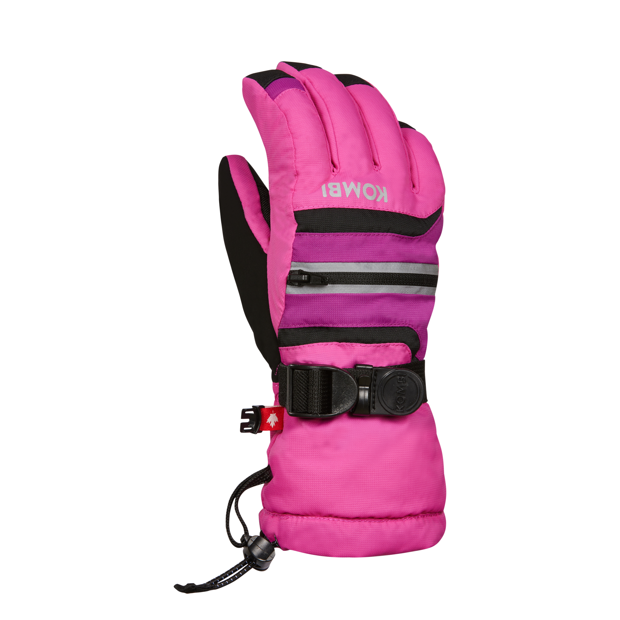 Kombi Yolo Primaloft Glove - FUCHSIA FEDORA WITH MICRO CHIP AND ORCHID PETAL - front