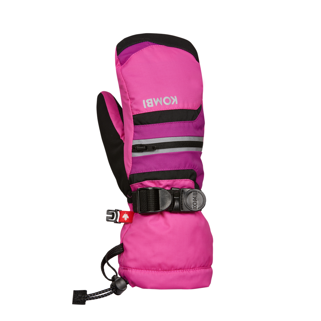 Kombi Yolo Youth Primaloft Mitt - FUCHSIA FEDORA WITH MICRO CHIP AND ORCHID PETAL - front