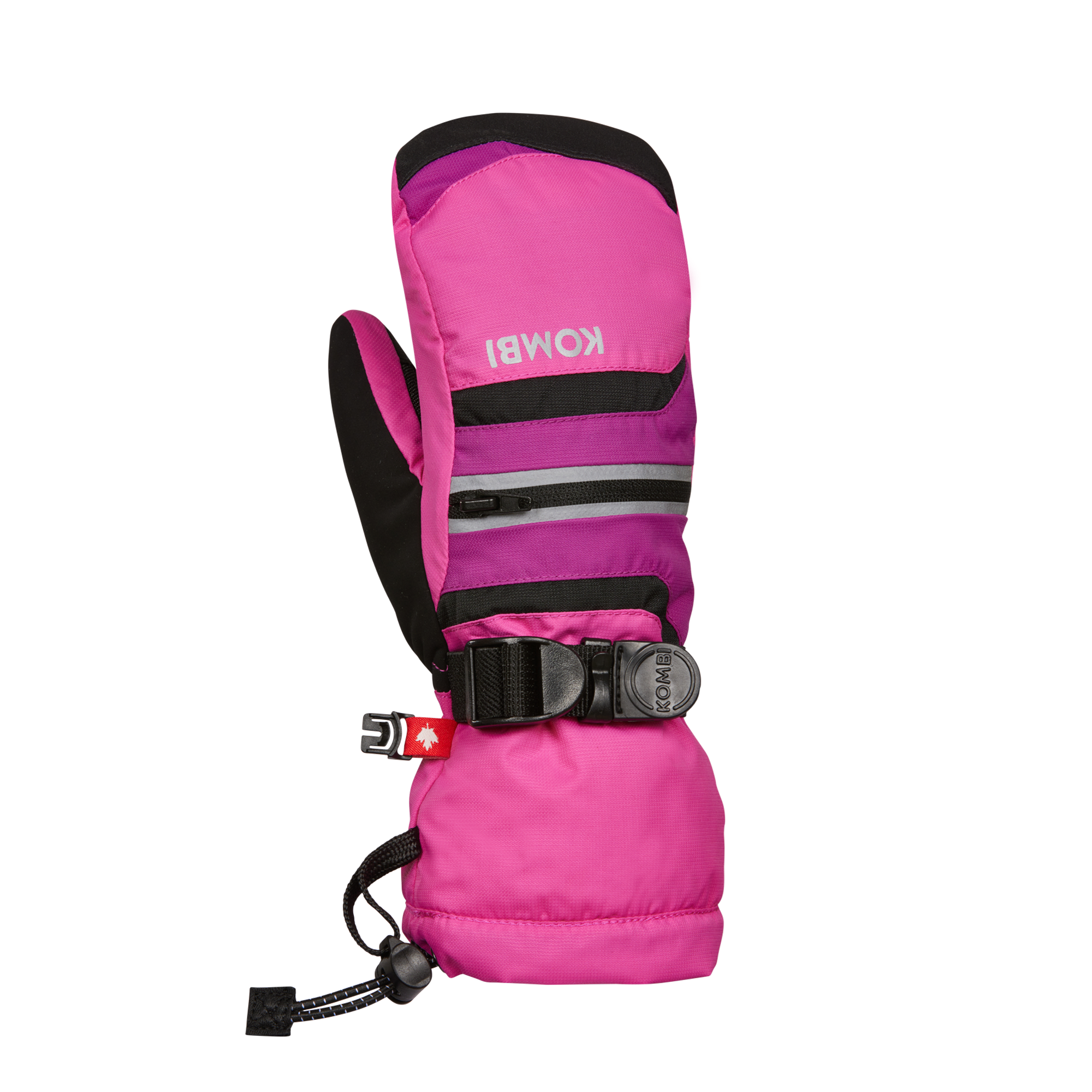 Kombi Yolo Youth Primaloft Mitt - FUCHSIA FEDORA WITH MICRO CHIP AND ORCHID PETAL - front