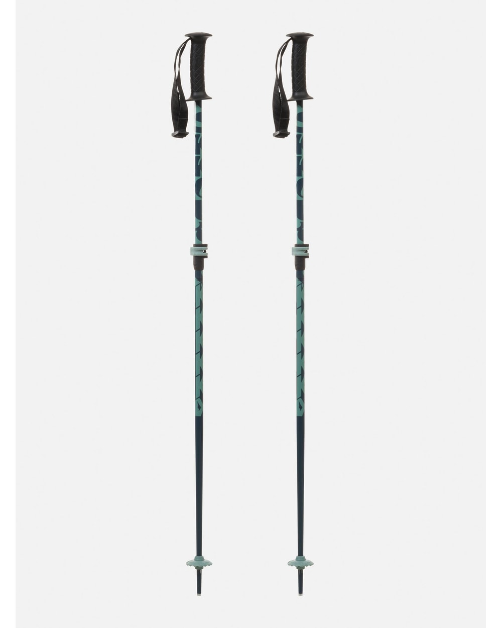K2 Girls' Sprout Adjustable Ski Poles - Green, full view