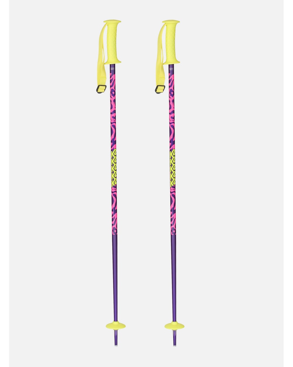 K2 Junior Charm Ski Poles - Purple, full view
