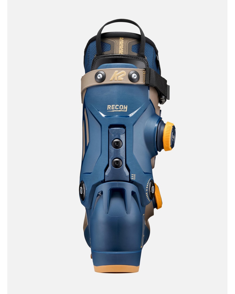 K2 Men's Recon 120 Zonal BOA Ski Boots 2027 - Blue/Bronze, rear view