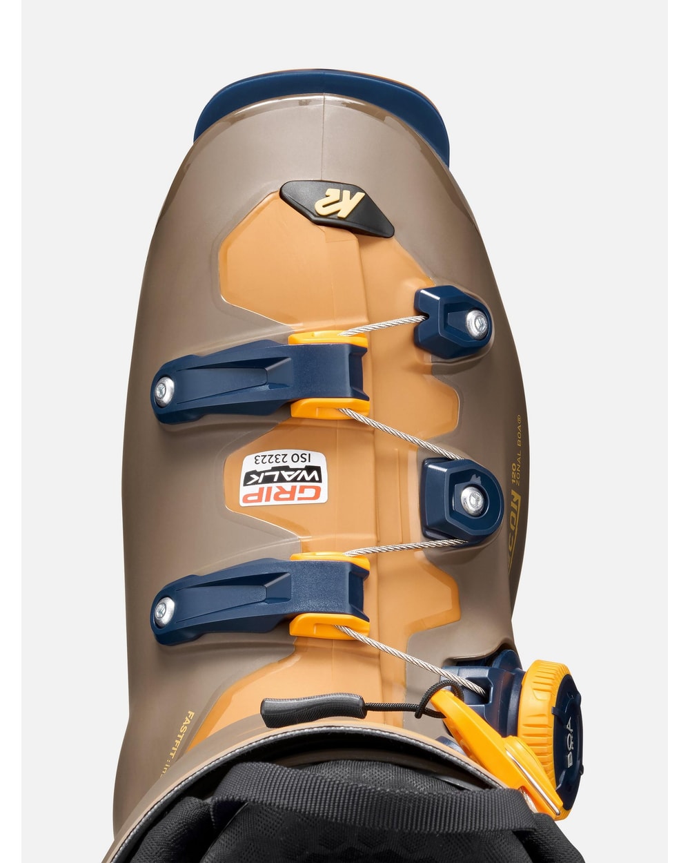 K2 Men's Recon 120 Zonal BOA Ski Boots 2027 - Blue/Bronze, instep top view