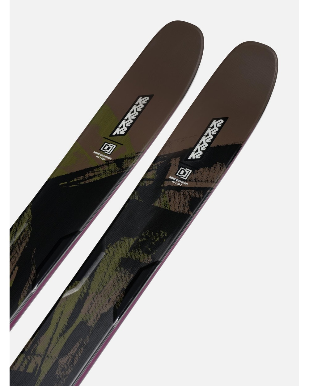 K2 Mindbender 111 Skis 2027 - Brown/Olive, detail view
