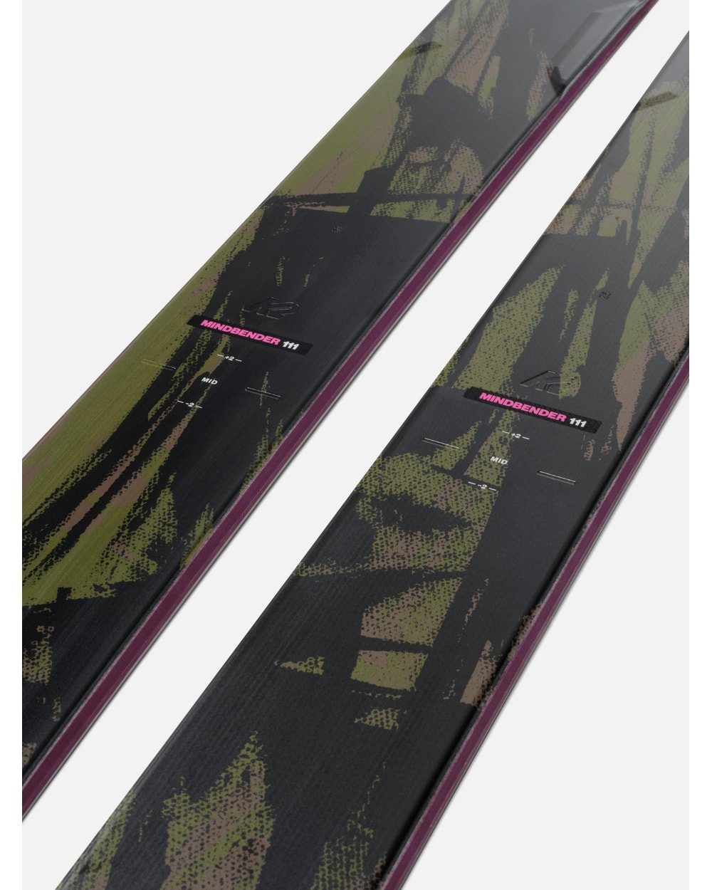K2 Mindbender 111 Skis 2027 - Brown/Olive, detail view