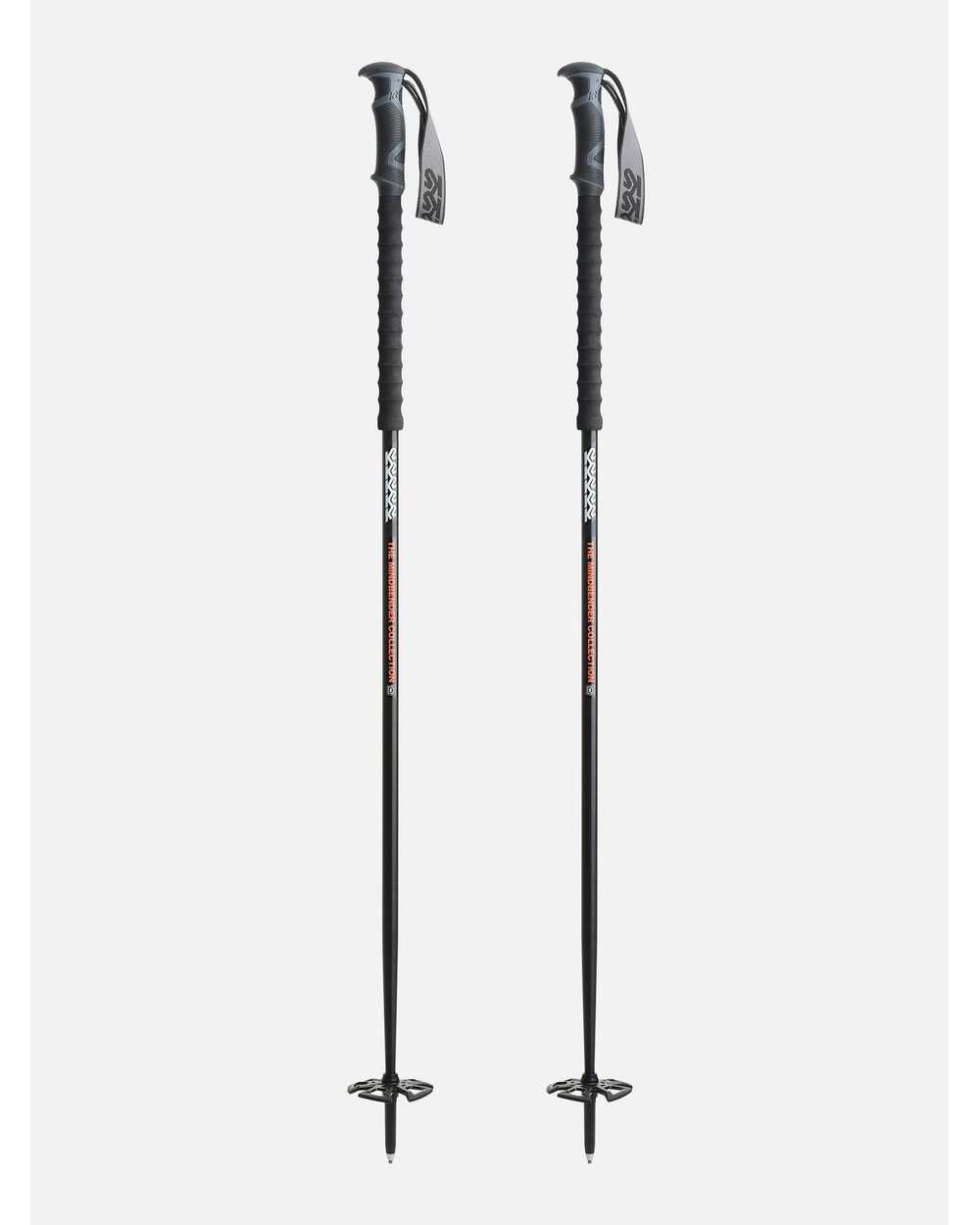 K2 Mindbender Ski Poles - Black, full view