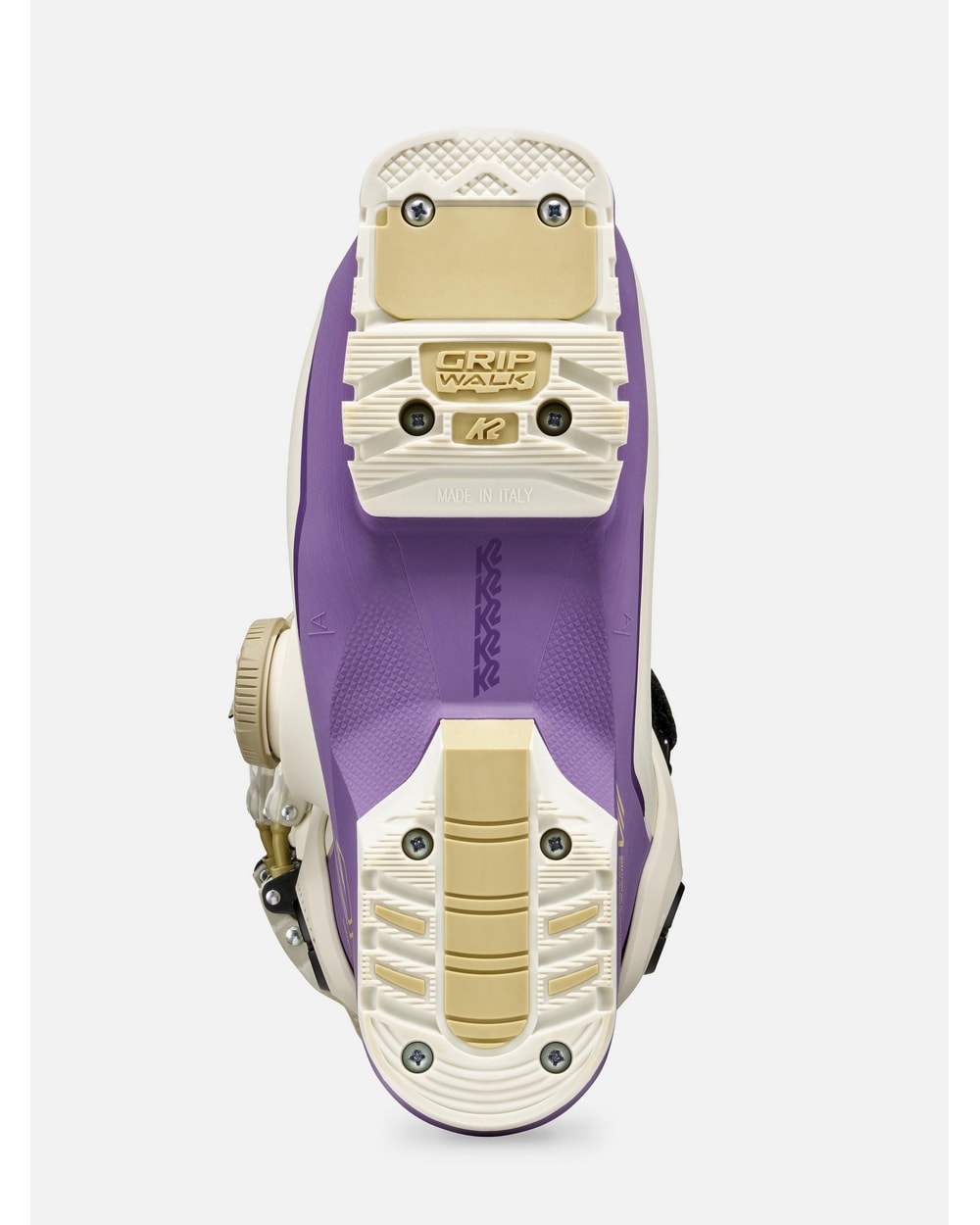 K2 Women's Anthem 85 BOA Ski Boots 2027 - Cream/Purple, sole view