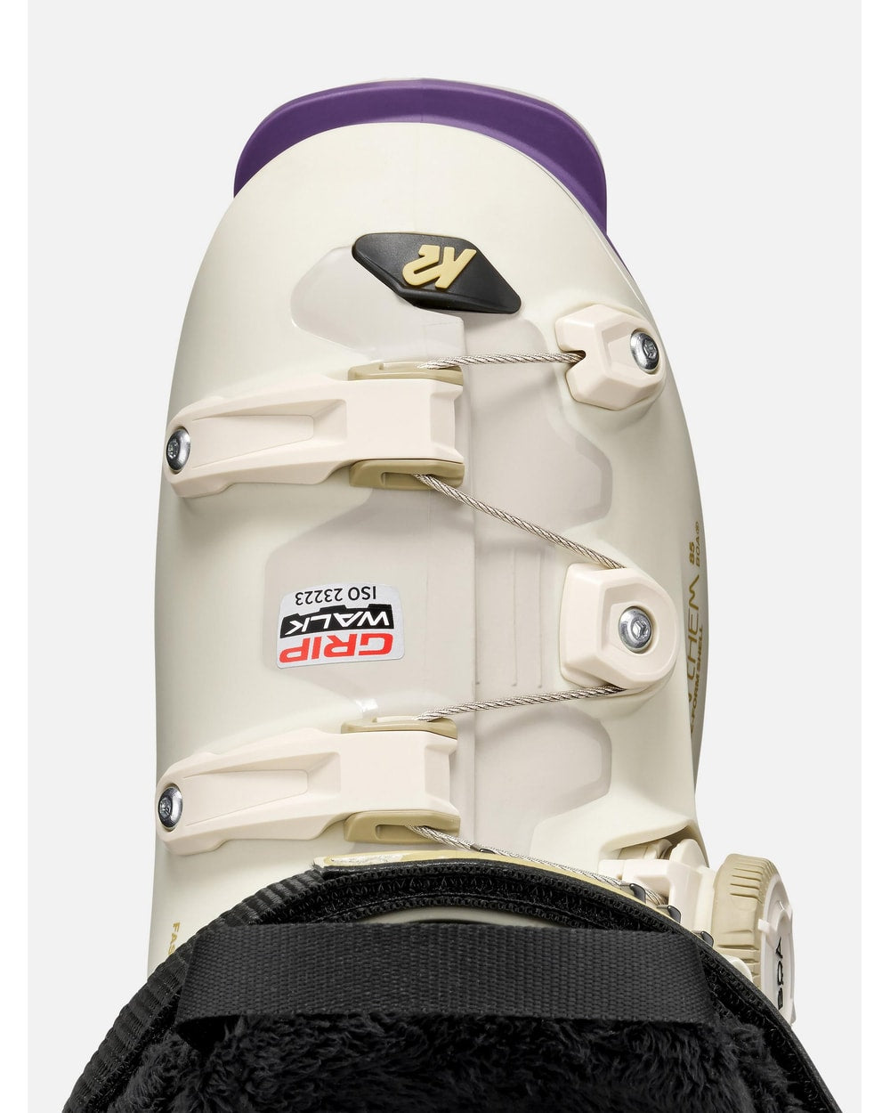 K2 Women's Anthem 85 BOA Ski Boots 2027 - Cream/Purple, instep top view
